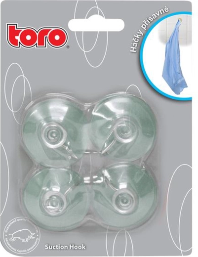 Prisiurbiami kabliukai Toro su metaliniu galu, 4 vnt.