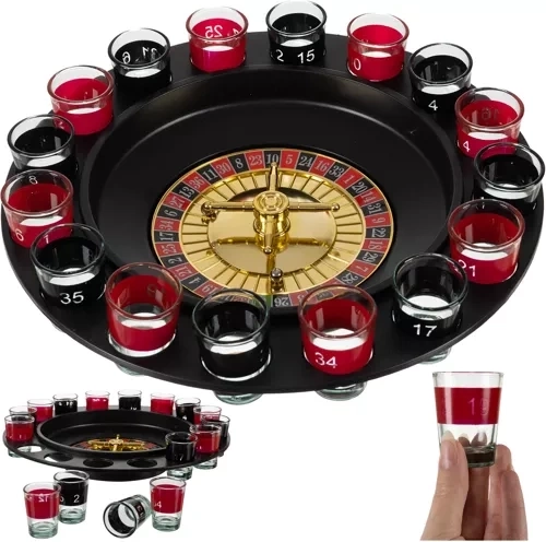Malatec alcohol roulette with shot glasses