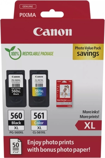 Canon PG-560XL/CL-561XL Ink with Photo Paper