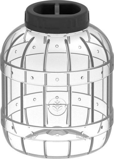 Multi-purpose unbreakable 5 L plastic container with black lid