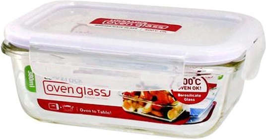 Stiklinis borosilikatinio stiklo kepimo indas su dangčiu 380 ml