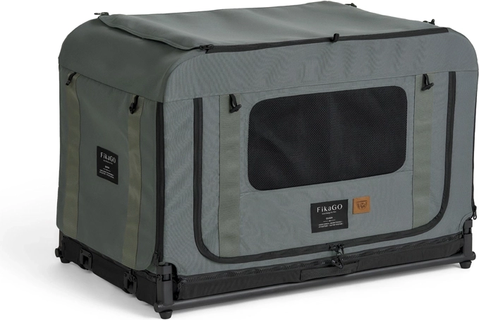 Fikago Foldable Kennel Carrier Queen M Green