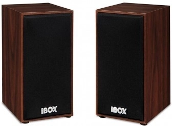 Medinės stereo kolonėlės 2.0 iBOX SP1, rudos