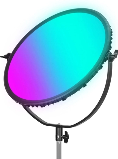 Neewer GR18C apvalus RGB LED skydelis su šoniniu apšvietimu