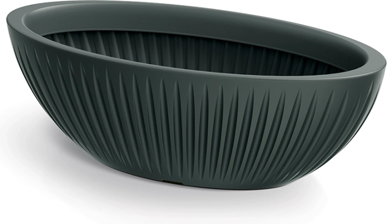 Vazonas Latia Oval 58 cm antracito