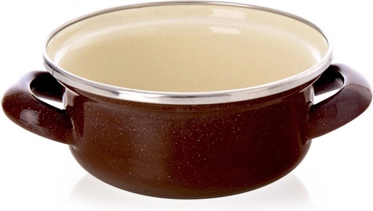 Emaliuotas puodas Brown 14 cm, 0,6 l ORION