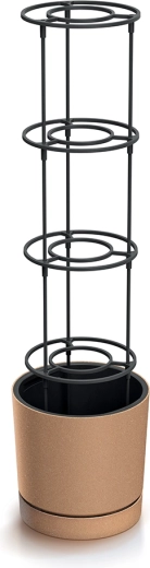 Self-watering Planter Home Grower Eco Wood 35 l with Support Structure