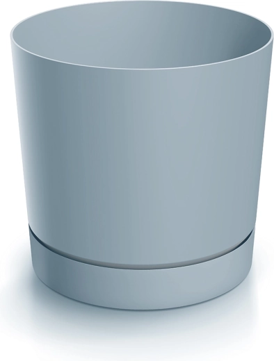 Flowerpot with Saucer TUBO P 47 cm light grey