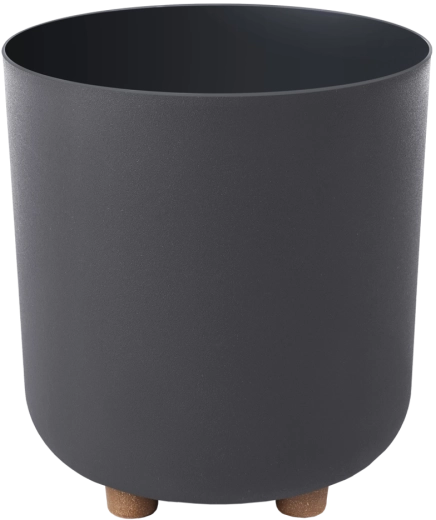 Sofia planter 24 cm from recycled plastic – black matte
