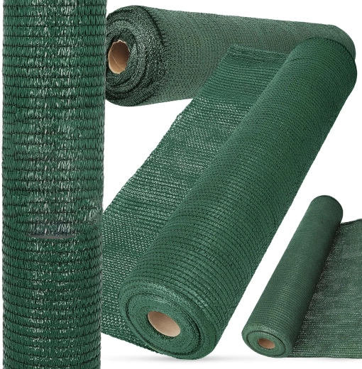 Tamsinimo ir maskavimo tinklas tvorai 1,5 × 50 m, 180 g/m², su 100 užveržiamųjų dirželių
