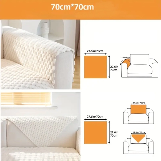 Neslystantis elastingas užtiesalas sofai ir krėslui 70 × 70 cm