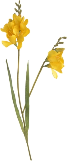 Artificial Freesia Flower Yellow 54 cm