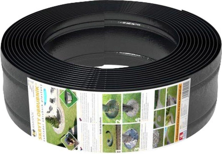 Plastic lawn edging 12.5 cm × 6 m for beds and pathways