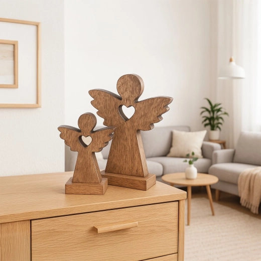 A stable decoration for a chest of drawers, shelf, or windowsill