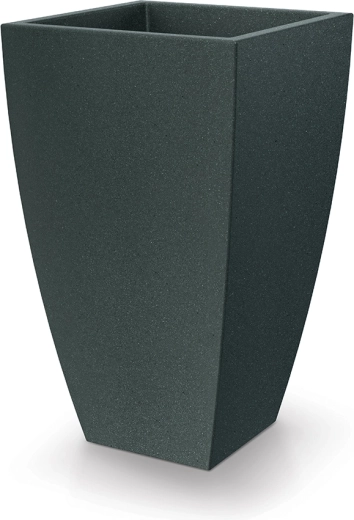 Mooda Square Planter 40 × 40 cm, black granite, height 65 cm