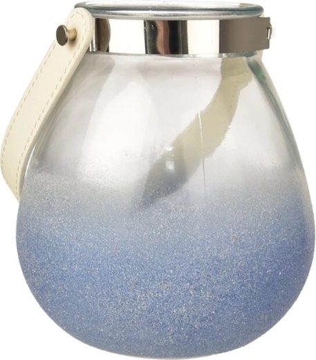 Blue glass candle holder 10 × 10 × 10 cm