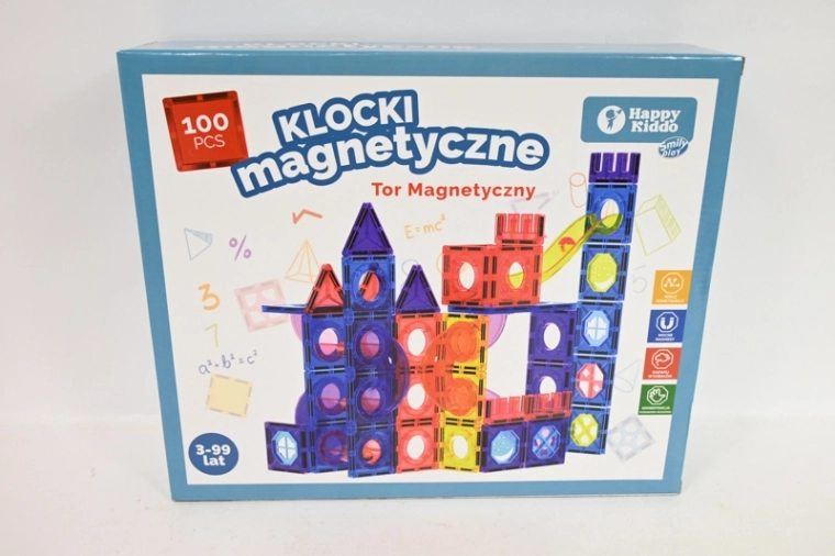 SmilyPlay magnetinis konstruktorius 100 dalių su rutuliukų trasa