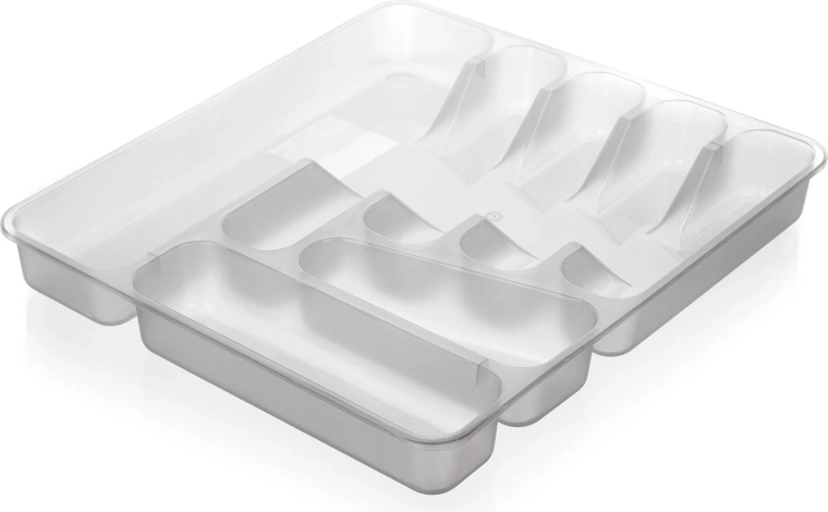 Cutlery tray made of transparent plastic 39.5 × 37 × 5 cm