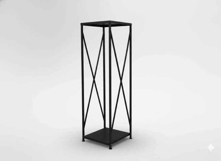 Metalinis malkų stovas 34 × 34 × 111 cm