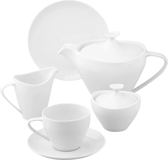 Mariapaula Moderna white coffee set for 6 people, 21 pieces