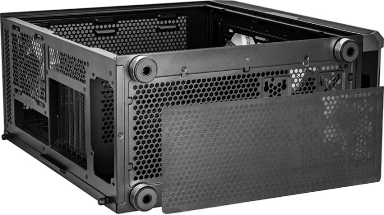 Front mesh panel for maximum airflow