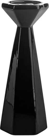 Kūginė žvakidė juoda 24,5 cm