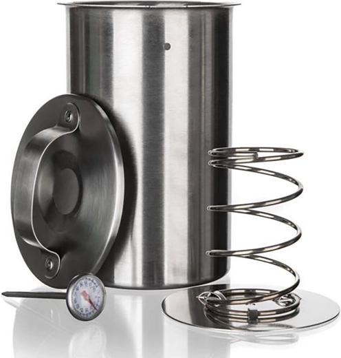 Stainless steel ham maker with thermometer 1.3 l, diameter 10 cm, height 19 cm