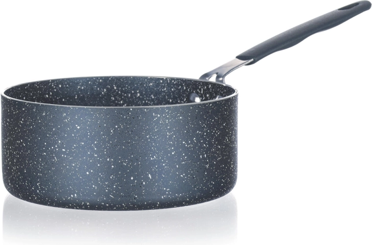 Mini saucepan Granite grey 14 cm with non-stick coating