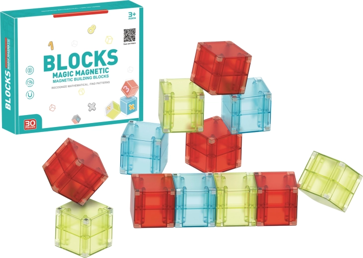Magnetic building set for kids – 66 pieces