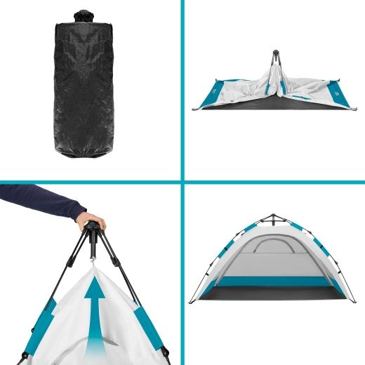 Set up in seconds thanks to the pop-up system