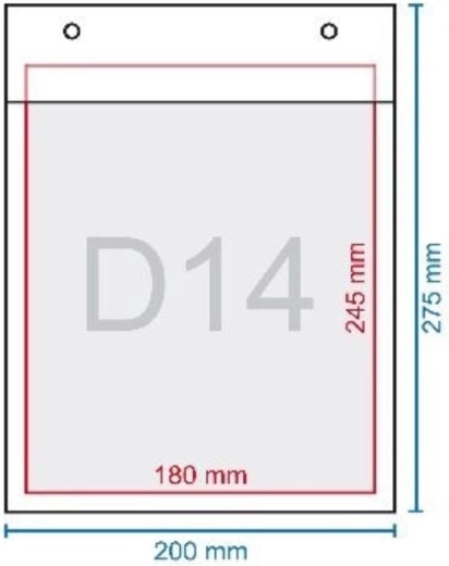 Burbulinis vokas D14 200 × 275 mm, su lipniu uždarymu
