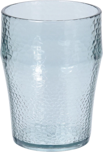 Plastikinė 400 ml stiklinė su perdirbto stiklo išvaizda
