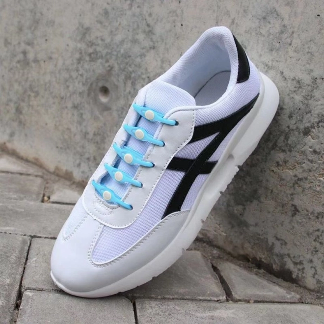 Silicone Shoelaces Light Blue