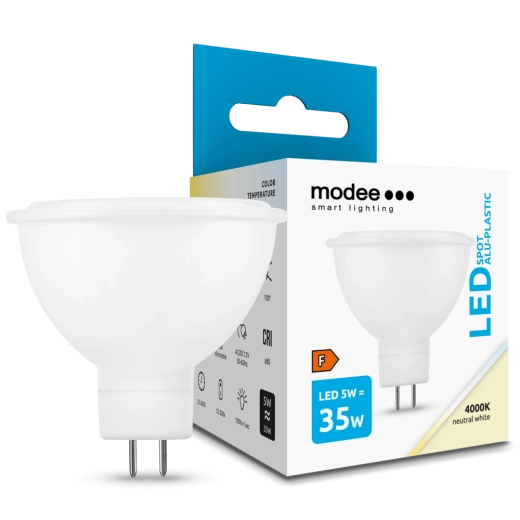 LED lemputė GU5.3/MR16 5 W neutrali balta 4000 K – Modee Lighting