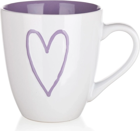 Ceramic Mug Hearts 550 ml – color mix