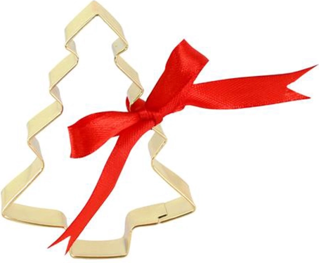 Cookie Cutter Golden Christmas Tree 7 cm