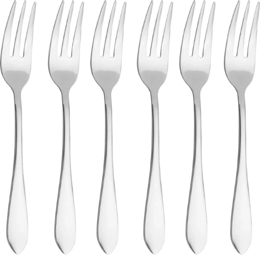 Mona set of 6 polished dessert forks for pastries Flok
