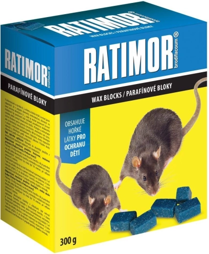 Ratimor parafino blokeliai nuo pelių ir žiurkių 300 g
