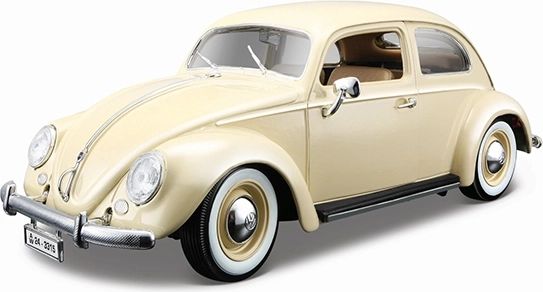 Metalinis automobilio modelis 1:18 VOLKSWAGEN Beetle 1955 smėlinis