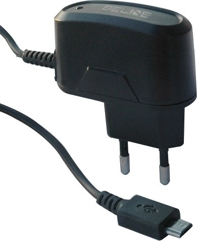 Tinklo įkroviklis micro USB 1 A, juodas