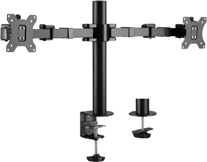 Desk mount for 2 monitors, 17–32 inches, with 380 mm arm