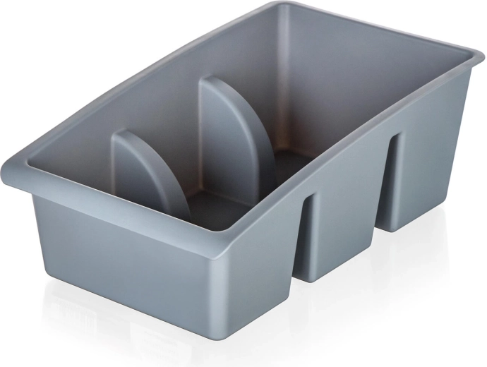 Prieskonių organizatorius stalčiui 25 × 15 × 9 cm, pilkas plastikas