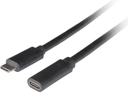 USB‑C 3.1 prailginimo kabelis, M/F, 1,5 m, juodas