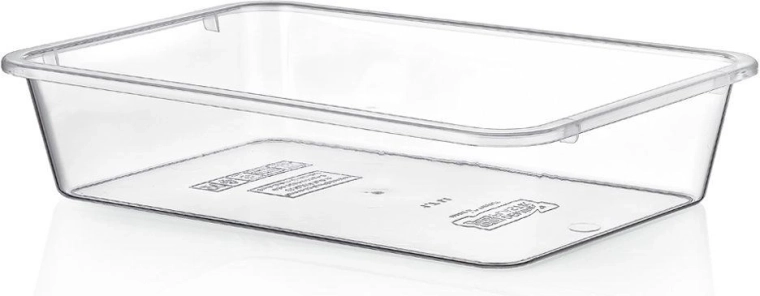 Fridge organizer 35 × 25 × 7 cm, 4.5 l – clear BPA-free plastic box