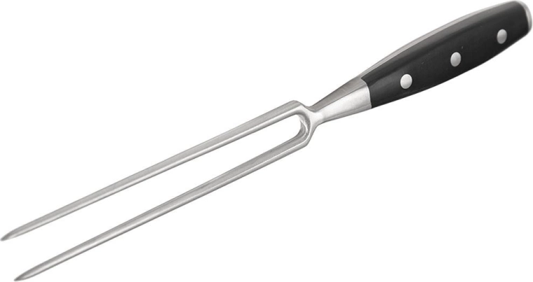 Long, sharp prongs for a secure hold on meat