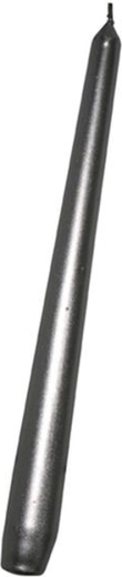 Kūginė žvakė 24,5 cm sidabrinė