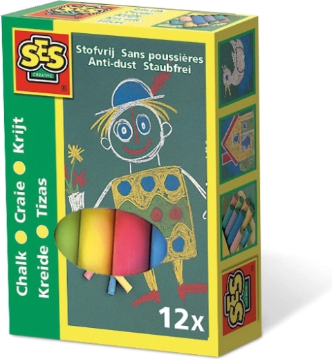 Colored Chalk for Children, 12 pcs