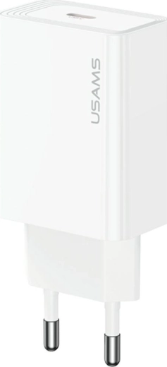 USAMS T69 tinklo įkroviklis 20 W USB-C baltas