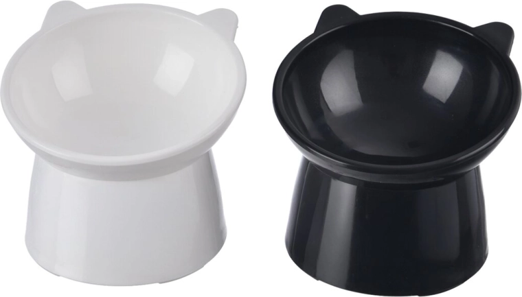 Plastic cat bowl 12 × 12 × 14 cm (2 color variants)