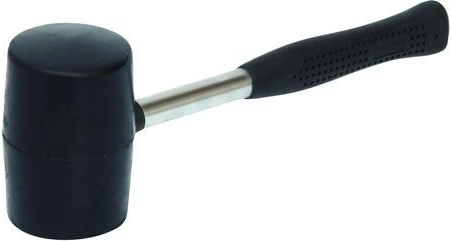 Rubber mallet 750 g with metal handle, 65 mm diameter